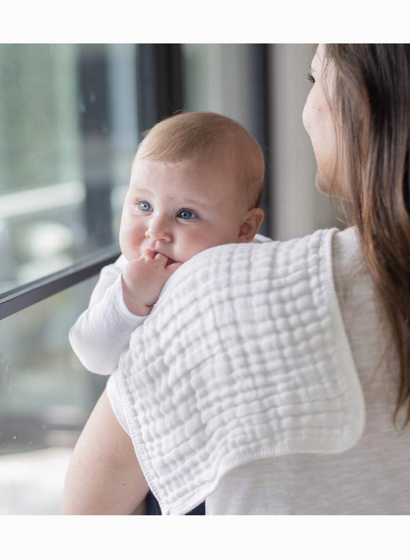 SOLARAE Muslin Burp Cloths 6 Pack Large 100% Cotton Hand Washcloths 6 Layers Extra Absorbent and Soft, Natural Muslin Baby Wipes, Soft Baby Towels - Image 3