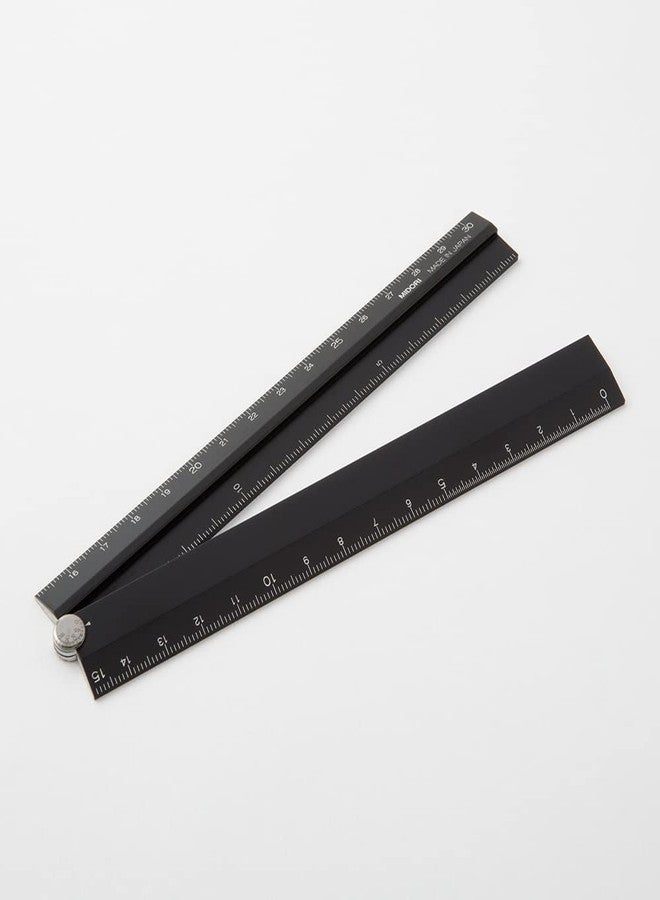 Midori DESIGNPHIL 42286006 Midori Ruler Aluminum Multi Ruler, 11.8 inches (30 cm), Black A - Image 4
