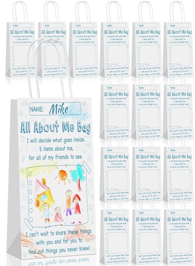 Fuyoooo 24 Pcs All About Me Bag Back to School Classroom Supplies for Kindergarten First Day of Semester Activities Bags Bulk with Handle Welcome to School Show & Tell Classroom Activities Party Favor - Image 1