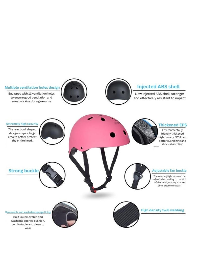 Turtees® 7PCS,Child & Adults Rider Series Protection Gear Set for Sports Scooter, Skateboarding, Roller Skating, Protection for Beginner to Advanced, Helmet, Knee and Elbow Pads (Medium(35-59 Kg)) - Image 3