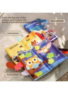 Generic Tear Book Cloth Book Tear Can Not Be Broken Washable Hand Tear Cloth Book Baby Can Bite Baby Early Education Educational Toys 6-12 Months-Color:Upgraded Model With 14 Sides (animal) [1-3 Years Old]-Specifications:Single Product  - Image 3