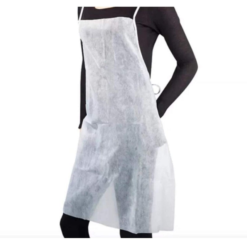 SURGICOMFORT kitchen self apron-(pack of 10 pcs, Size 40X25 Inches, Color-White, nonwoven fabric) - for unisex