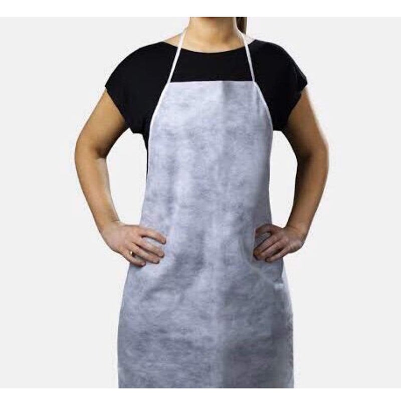 SURGICOMFORT kitchen self apron-(pack of 10 pcs, Size 40X25 Inches, Color-White, nonwoven fabric) - for unisex