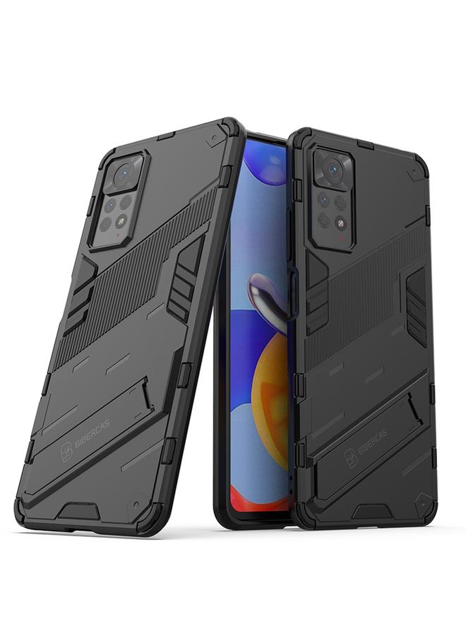 حافظة لهاتف شاومي ريدمي نوت 11 برو 5G جلوبال بانك أرمور 2 في 1 PC + TPU حافظة هاتف مضادة للصدمات مع حامل غير مرئي