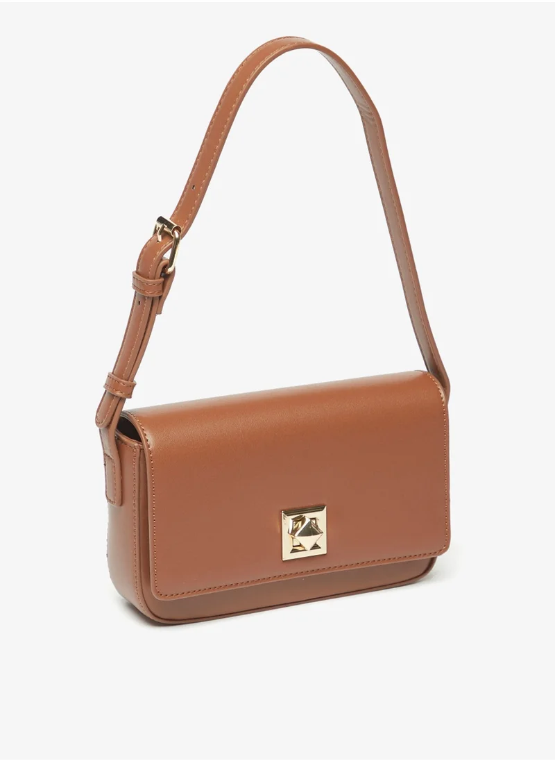 Flora Bella By Shoexpress Womens Solid Shoulder Bag with Adjustable Handle By Shoexpress