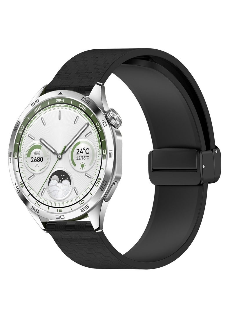 X-level Huawei Watch 4 Replacement Band 22mm Replacement Wrist Watch Strap Band Compatible With Huawei Watch 4/Watch GT3 46mm/GT4 46mm/Soft Silicone Watch Band With Magnetic Buckle Sport Watch Strap - Image 1