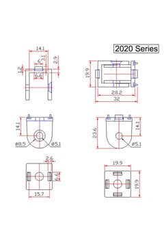 SYOSI Black Living Hinge, Zinc Alloy Flexible Pivot Joint Connector for Aluminum Extrusion Profile 2020 Series Slot 6mm (4 Pieces)  - Image 3