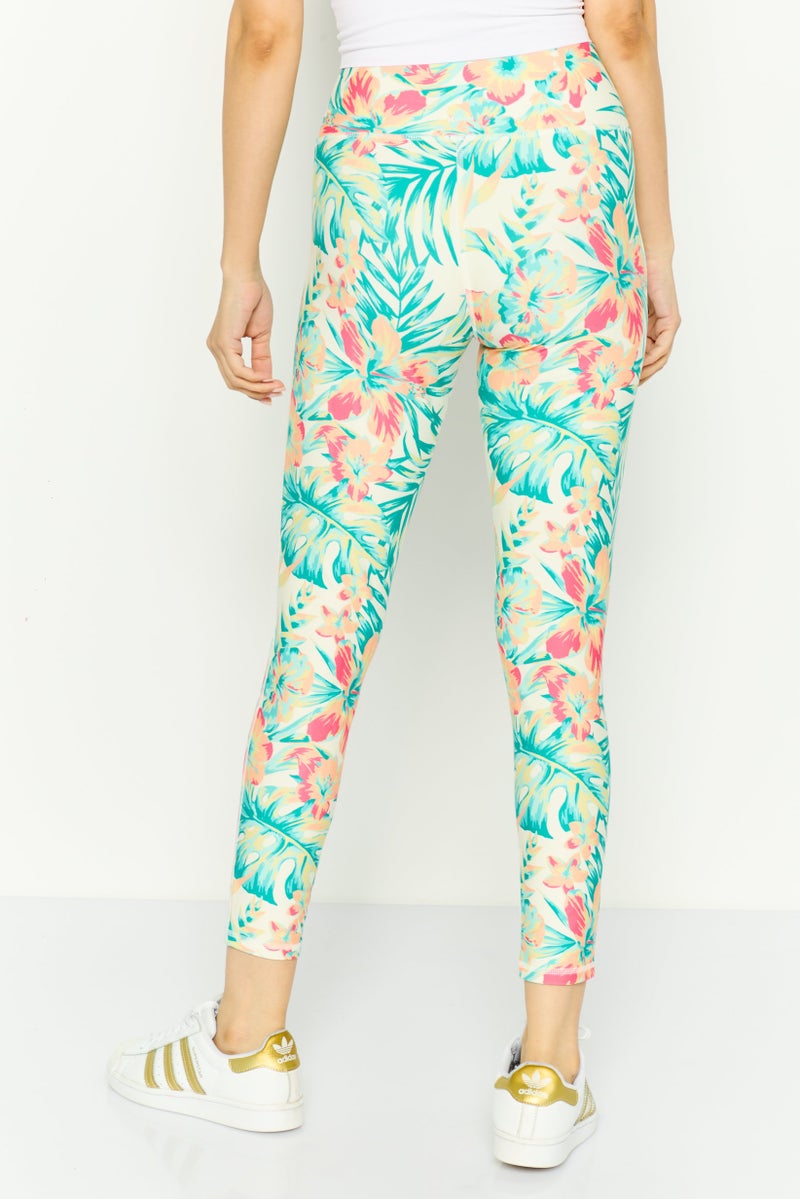 Hurley ليغينغز تدريب مطبوعة للنساء، مجموعة خضراء - Image 3