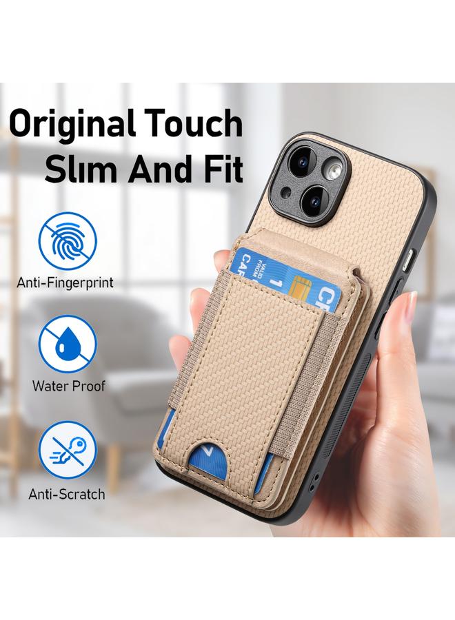 Zaboon Case For iPhone 11 Pro Carbon Fiber Vertical Flip Wallet Stand Phone Case - Image 5