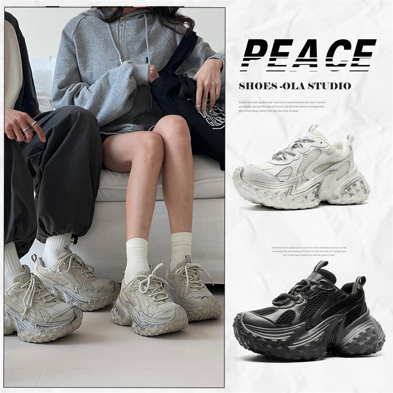 Couple'S Torre Shoes Women'S Thick Sole High Face Value 2024 Height Sneaker Children'S All-Match Casual Shoes For - Image 2