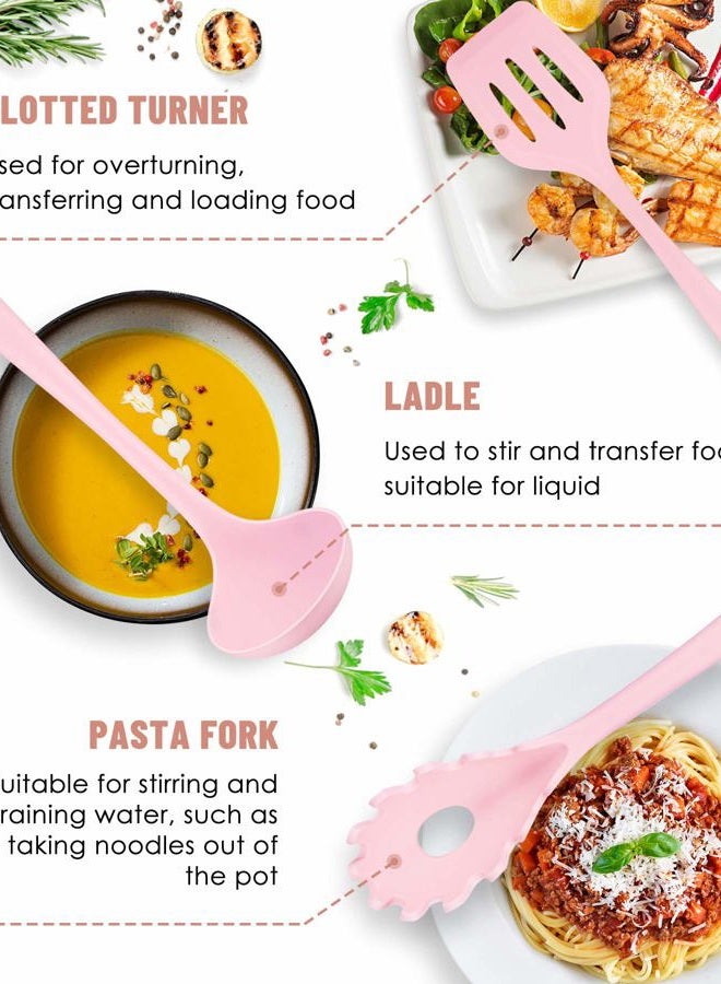 Pranski Kitchen Utensils Set-12 Pieces Silicone Cooking Utensils Set (Dishwasher Safe) 392°F Heat Resistant Spatula Set, Nonstick Cookware - Image 4