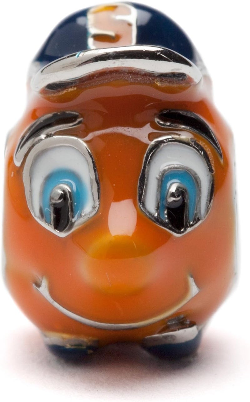 Stone Armory Bead for Syracuse University – Syracuse Charm Features Syracuse Orange – Stainless Steel Compatible with Pandora Bracelets – Syracuse Jewelry - Gift for Fans & Alumni - Image 1