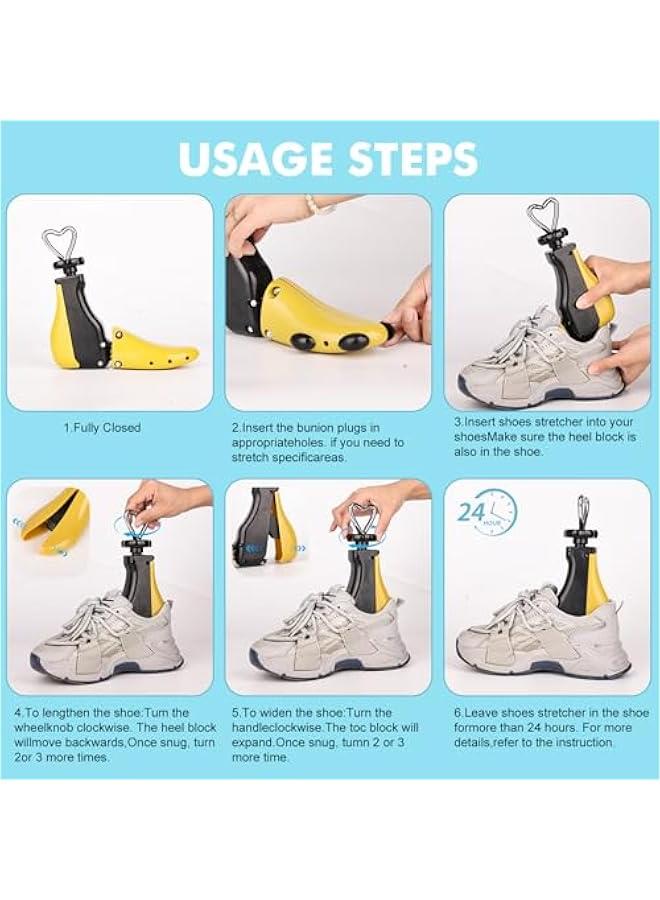 Shoe Stretcher for Men and Women - Shoe Widths for Too Tight Shoes Adjustable Width and Length Shoe Stretcher Shoe Expander Shoe Width in Two Sizes Suitable for Shoe Size 36-48  - Image 4