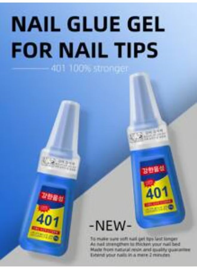 Manicure No-Bake Quick-Dry Multifunctional 20g Glue, 401 Super Strong Gel Adhesive, Suitable for Fake Nails and Patches - Image 4