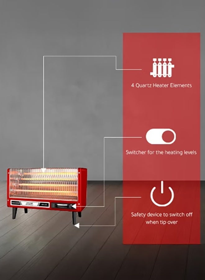 Arrow 2400W Electric Heater High Efficiency & Energy Saving, Ultra High Power, Safety Device for Auto Switch-Off When Tip-Over, 2 Years Warranty | RO-CP2400 - Image 2