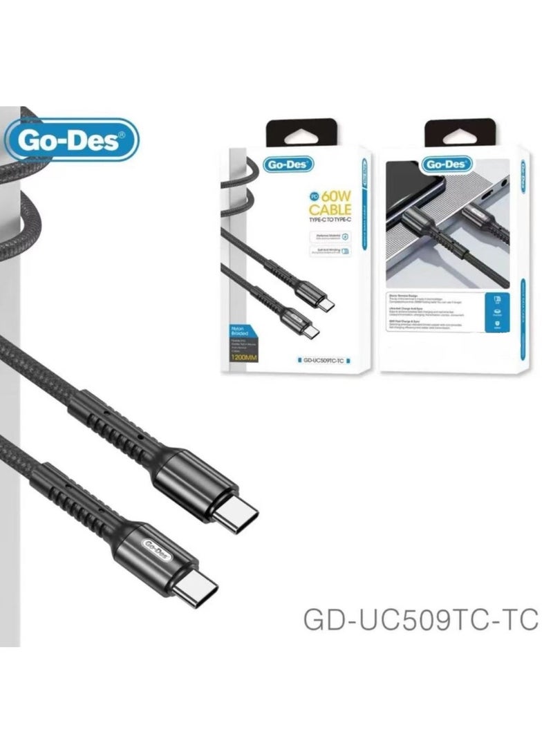GO-DES GD-UC509TC USB TO Type-C SUPER FAST CABLE
