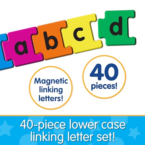 The Learning Journey Magnetic Linking Letters | Set of 40 Colorful ABC Magnets | Lowercase Letters | Fridge Magnets for Toddlers 3+ | Alphabet Letters for Kids Spelling and Learning - Image 4