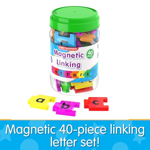 The Learning Journey Magnetic Linking Letters | Set of 40 Colorful ABC Magnets | Lowercase Letters | Fridge Magnets for Toddlers 3+ | Alphabet Letters for Kids Spelling and Learning - Image 3