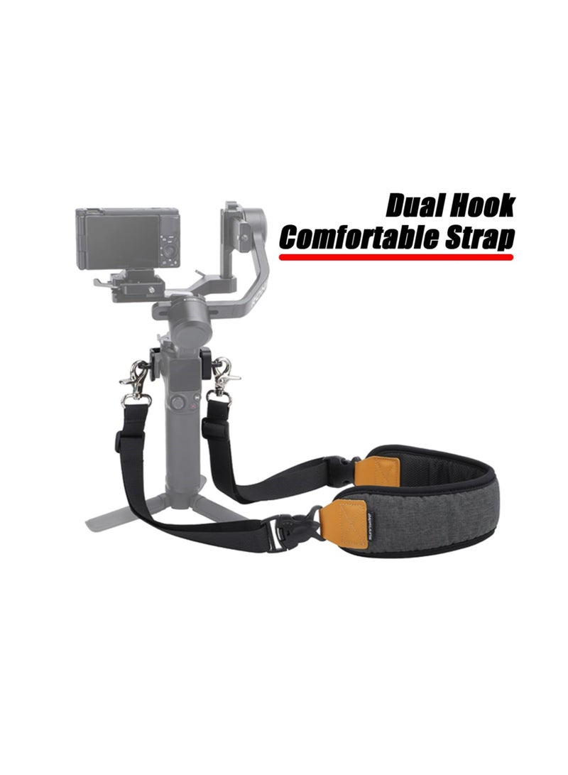 Neck Shoulder Strap for DJI RS 3 Mini Gimbal Lightweight Stabilizer for Canon/Sony/Panasonic/Nikon/Fujifilm Lanyard Accessories Cushion Shoulder Lanyard Dual Hook Adjustable - Image 2