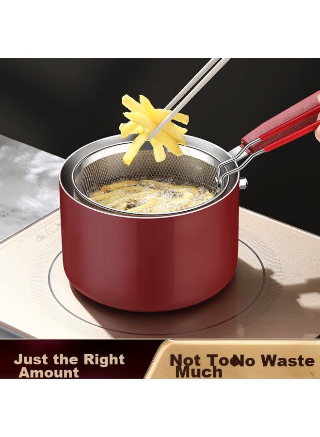 Ssn Zhaizhaipu 304 Stainless Steel Deep Fryer, Home Use, Deep-frying Pot, Small Tenpura Deep Fryer, Specialized For Deep-frying, Skewer Frying Pot - Image 1