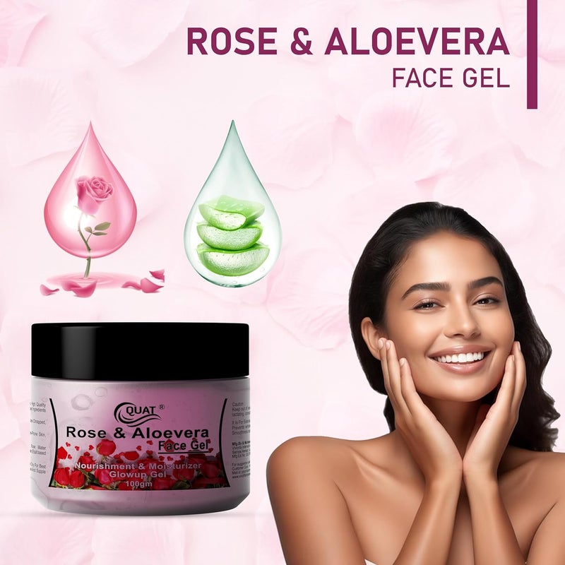 Quat Rose Aloe vera gel 100gm - Image 3