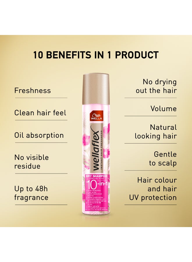 WELLA Dry Shampoo – Volumizing, Oil Absorption, UV & Color Protection - Sensual Rose 180ml - Image 2