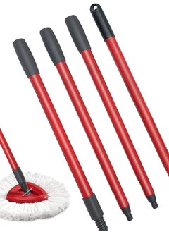 Zalcoon Spin Mop Replacement Handle & Base - Mop Stick Compatible with Vileda / O-cedar Easy Wring Spin Mop & Bucket System, 4-Section 30" to 58" Mop Handle Replacement Stick with Base & Refill  - Image 4
