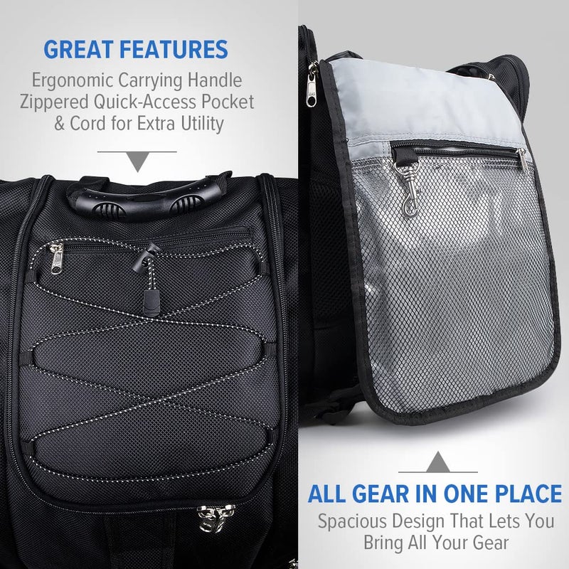 OutdoorMaster Boot Bag POLAR BEAR - 50L Ski Boots and Snowboard Boots Bag, Excellent for Travel with Waterproof Exterior & Bottom - for Men, Women and Youth - Black - Image 4