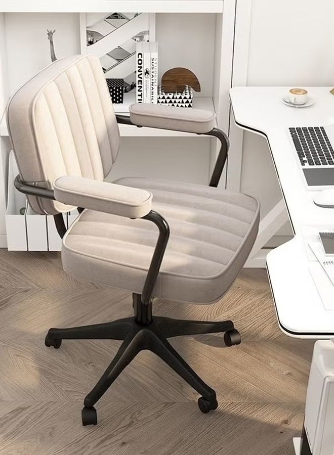 Creative Ergonomic Computer Office Chair with Adjustable High Back, Fabric Swivel Office Chair with Armrests - Image 3