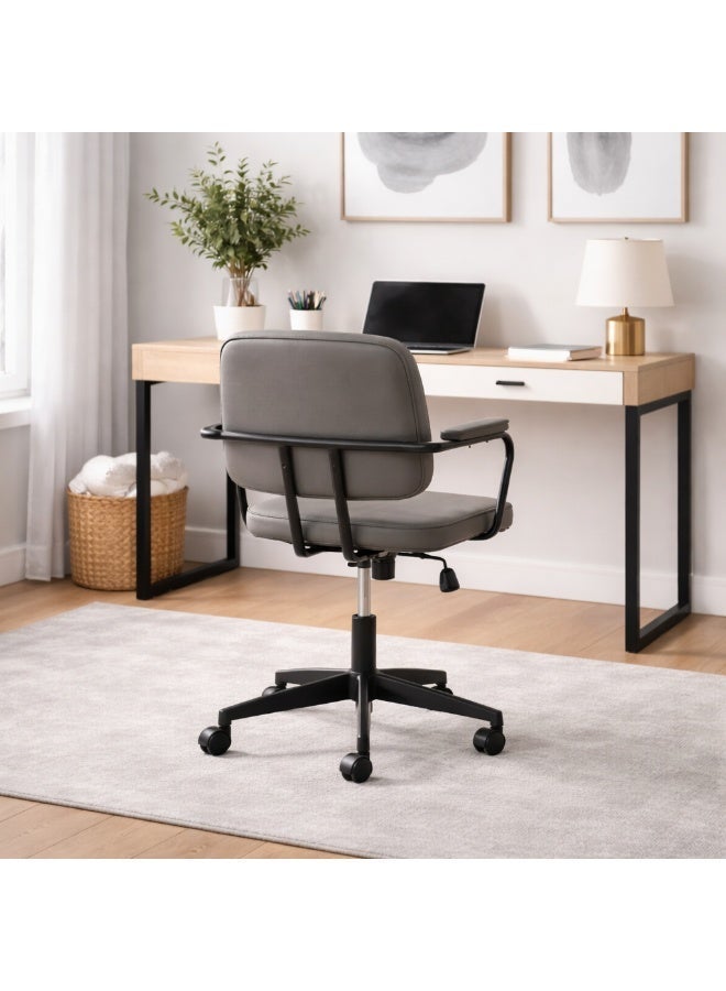Creative Ergonomic Computer Office Chair with Adjustable High Back, Fabric Swivel Office Chair with Armrests - Image 3