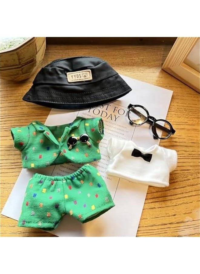 General Labubu Keychain Dress-up Set with 5 Stylish Outfits for 15cm-17cm Doll, Cool Accessories and Replacement Clothes  - Image 3