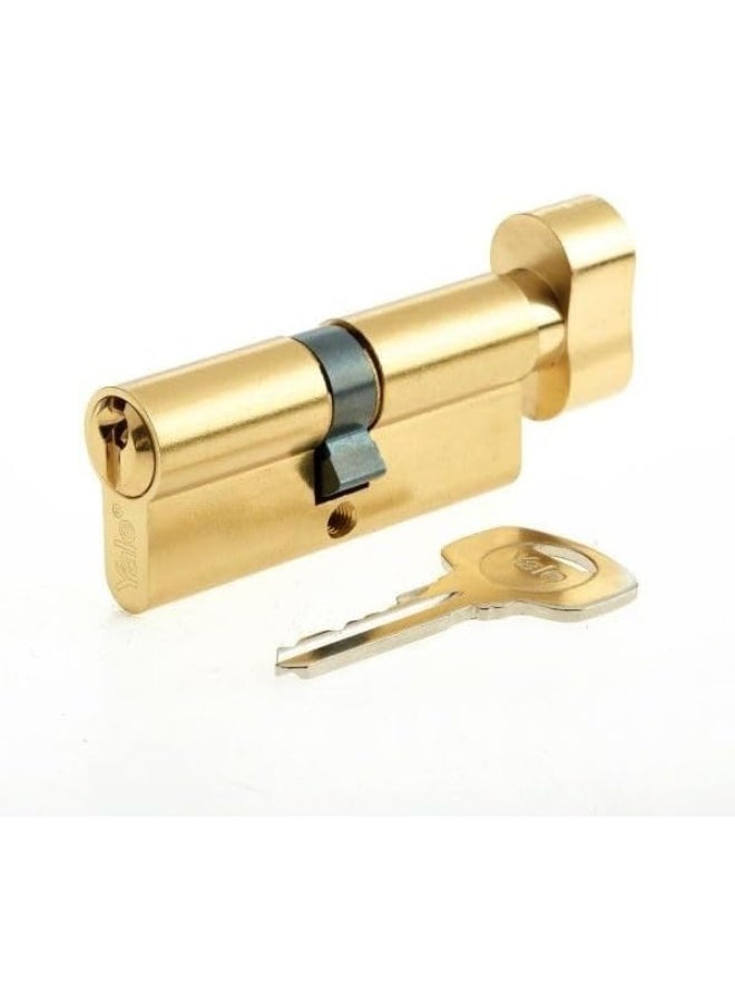 Yale Yale Cylinder Lock with PB Knob 70Mm (35+35)  - Image 1