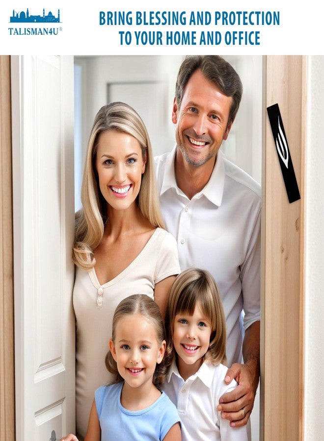 TALISMAN4U Waterproof Mezuzah Case with Scroll Silver Hebrew Shin Classic Design Israel Judaica Gift Protection Door Mezuza for Home 5 inch (Black) - Image 3