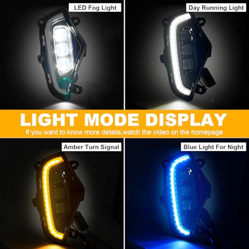 Shocklight LED Fog Lights Replacement for Toyota RAV4 2019 2020 2021 2022 Fog Lamps With Daytime Running Lights And Turn Signal Lamps - Image 5