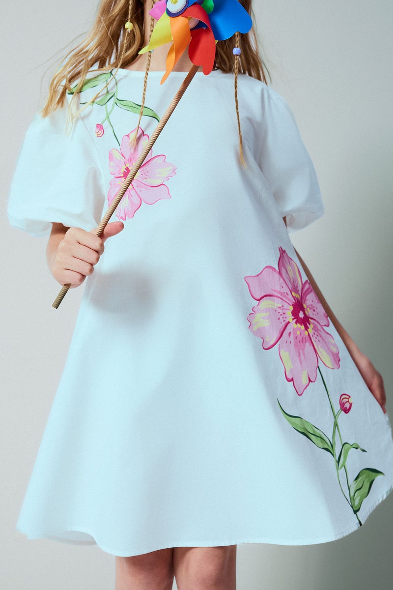 DeFacto White Girl Girl Short Sleeve Woven Dress Casual - Image 4