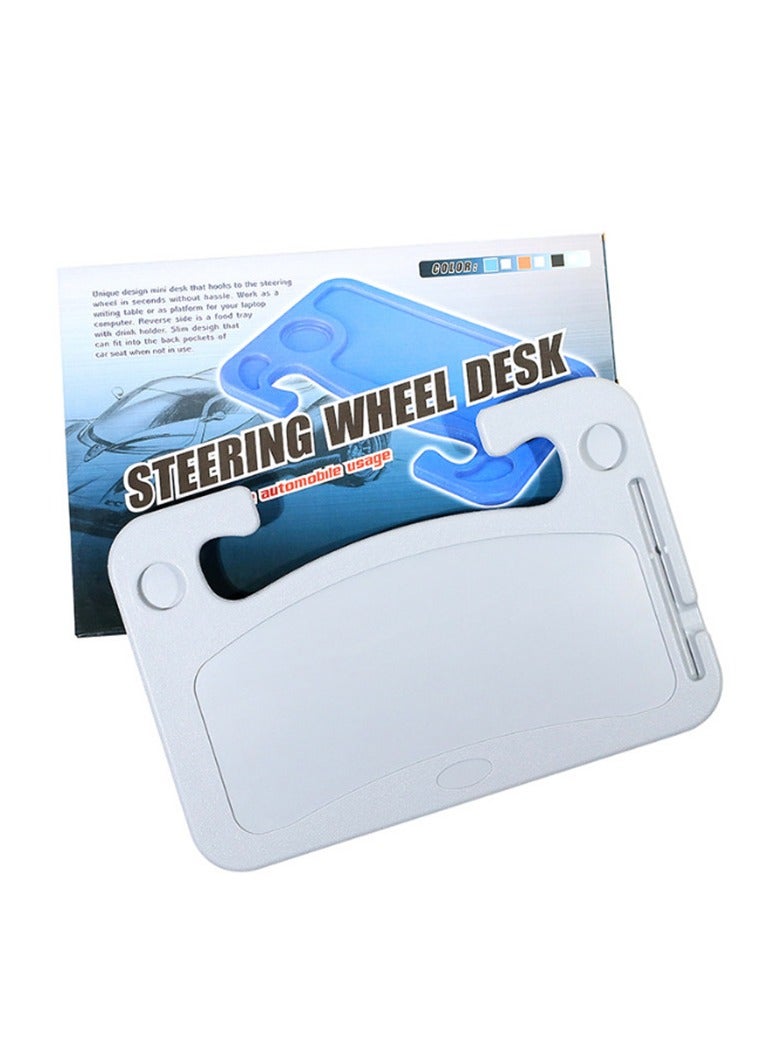 general Car Tray Table for Driver's Side Steering Wheel Table, Universal Drink Rack Side Table Tablet, Car Desk, Caddy for Drive-In Dinner and Loved by Police Officers, Truck Drivers and Commuters
