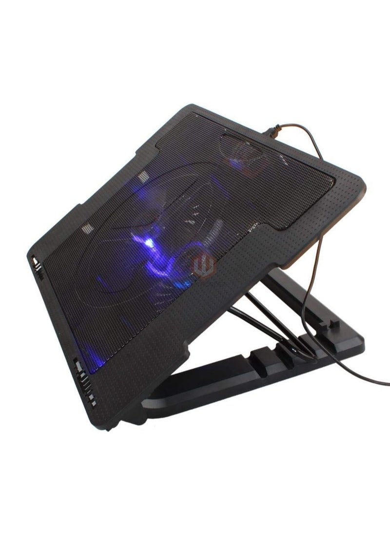 Generic Laptop Cooling Pad with Dual USB LED Fans for 9-17 inch Laptops  - Image 2