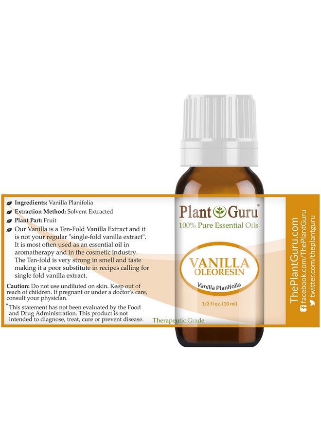 Plant Guru - Vanilla Oleoresin Essential Oil 10 Ml 100% Pure Undiluted Therapeutic Grade. 10 Fold Extraction - Image 1