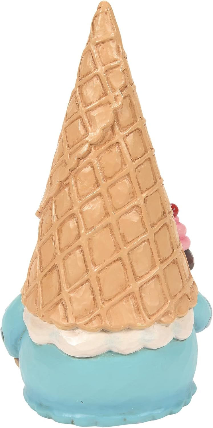 Enesco Jim Shore Heartwood Creek Ice Cream Soft Serve Gnome Figurine- Stone Resin Hand Painted Crafted Collectible Decorative Gnomes Figurines Summer Home Decor Statue, 6.3 Inch - Image 2