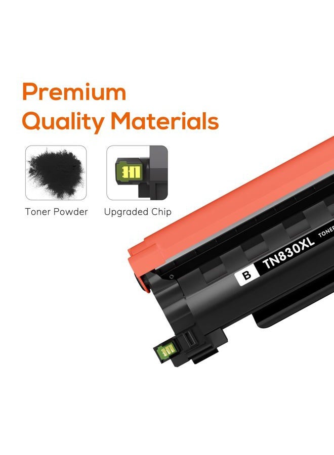 Jeostarky بديل حبر TN830XL لطابعة Brother TN830XL TN830 XL للاستخدام مع HL-L2460DW HL-L2405W HL-L2400D HL-L2480DW MFC-L2820DW MFC-L2820DW XL DCP-L2640DW (أسود، 2 عبوة) - Image 4