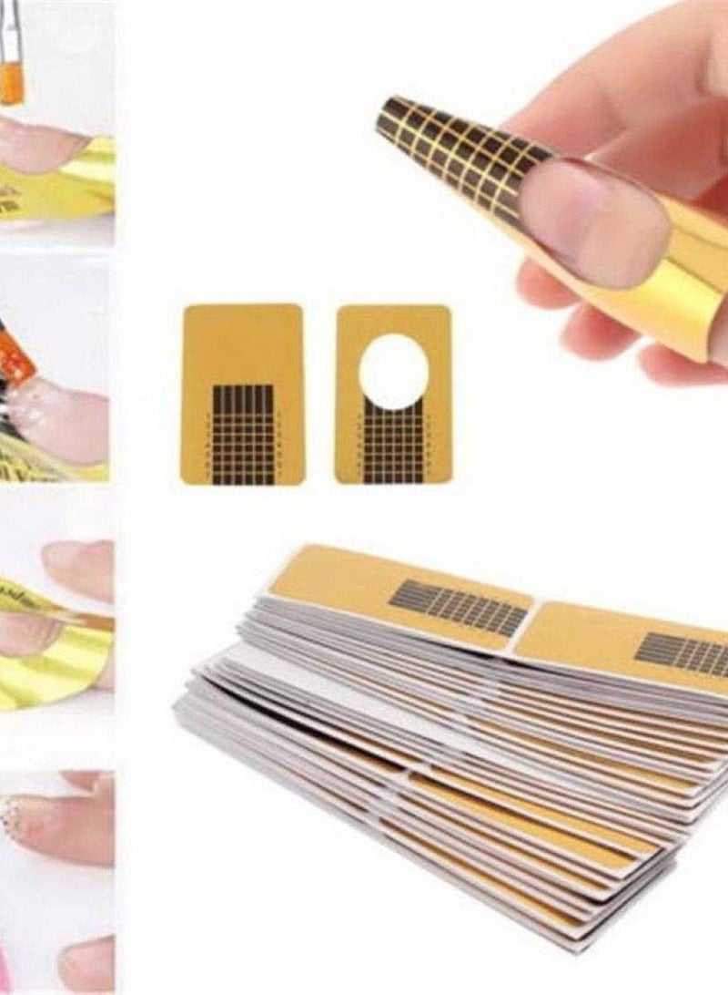 Digital Shoppy 20Pcs Nail Extension Sticker Professional Acrylic Nail Form Tips - Image 1