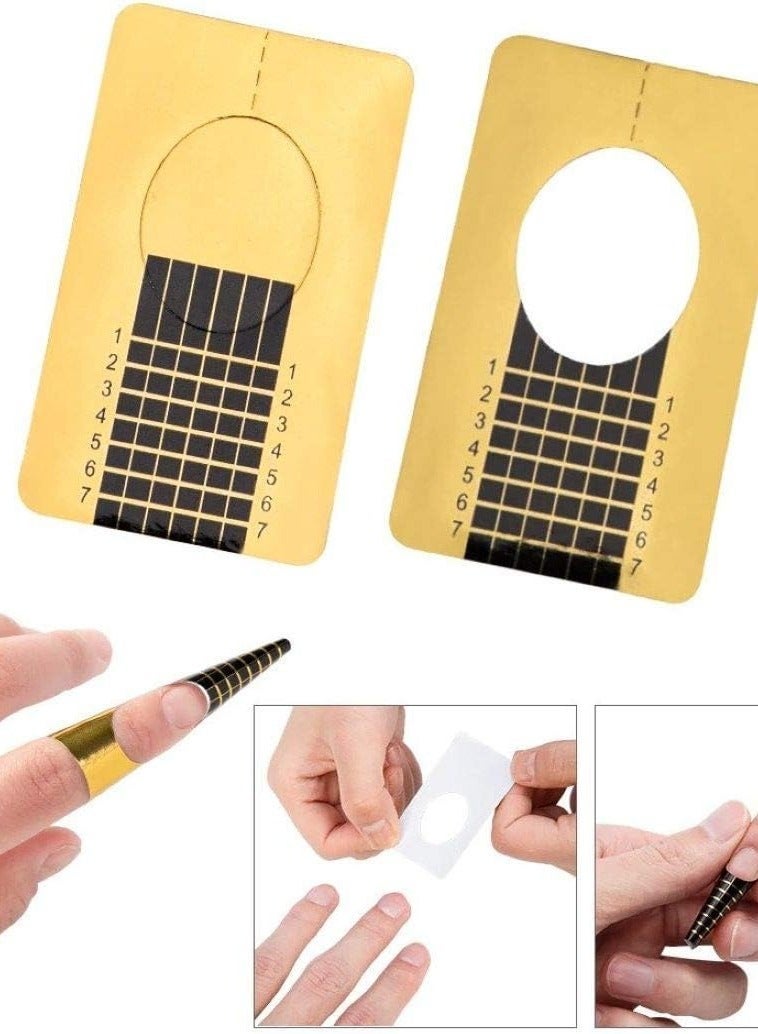 Digital Shoppy 20Pcs Nail Extension Sticker Professional Acrylic Nail Form Tips - Image 4