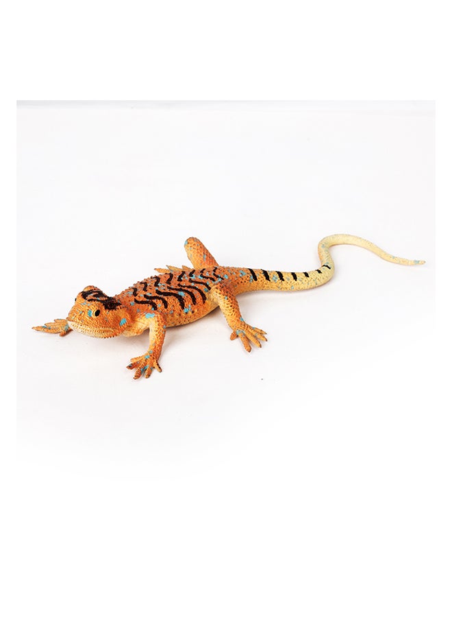 Galaxy Toys - Galaxy Orange And Black Striped Lizard Toy with Blue Spots - Realistic Reptile Figurine | Detailed Plastic Model for Kids And Collectors - Image 1