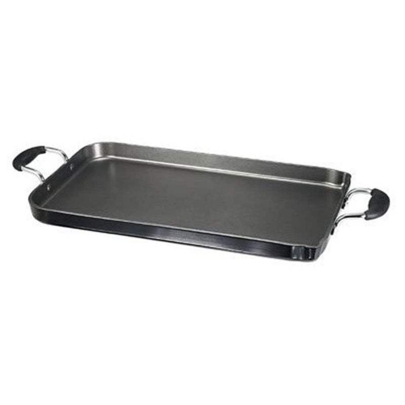 T-fal Specialty Nonstick Double Burner Griddle 18 Inch Oven Safe 350F Cookware, Pots and Pans, Dishwasher Safe Black - Image 2