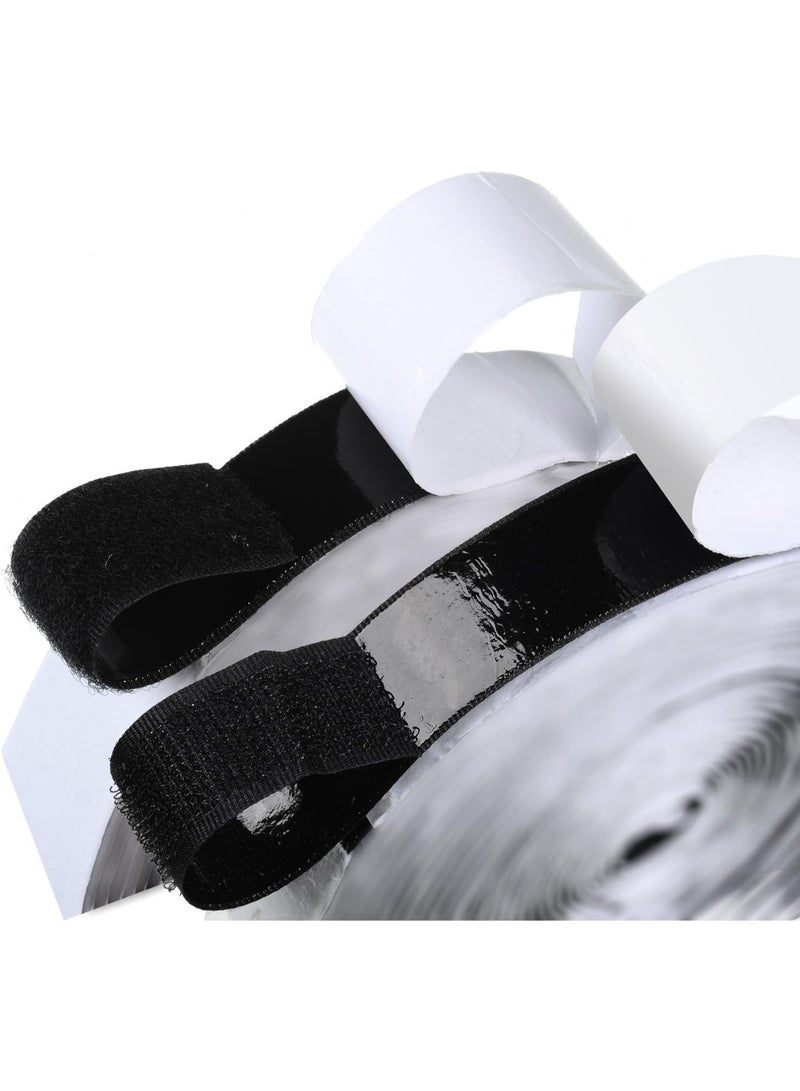 2 Pack Hook & Loop Fastening Tape – 2m x 2.5cm Black, Strong Adhesive Strips for DIY, Organization, Crafts, Home, Office, and Outdoor Projects - Image 2