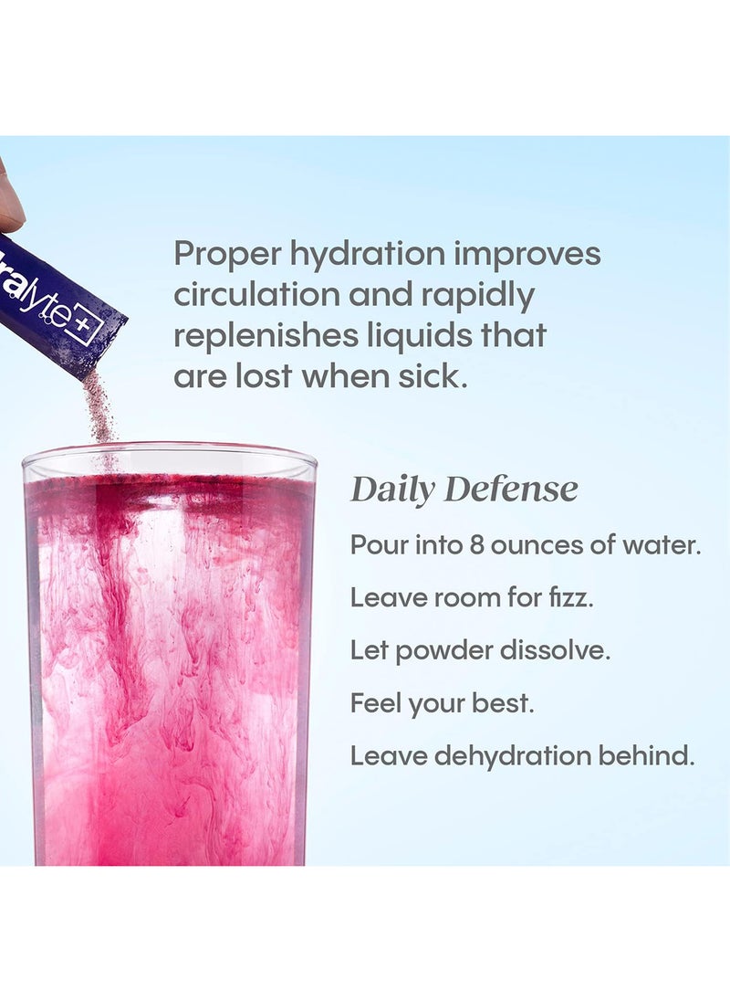 Electrolyte Hydration Powder Packets Lightly Sparkling Instant Dissolve All Natural Berry Blast 12 Ct