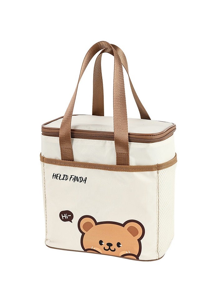 Insulated Lunch Box Bag Kids, Leak-Proof Waterproof and Stain-resistant lunch tote bag, Large Reusable Lunch Box Carrier Bento Cooler Tote Bag for boys and Girls, Light-weight Portable Lunch Box Bag for School, Kindergarten, Picnic and Travel. Storage Bag for Camping and Picnicking(24x24.5x15.5 cm) - Image 1