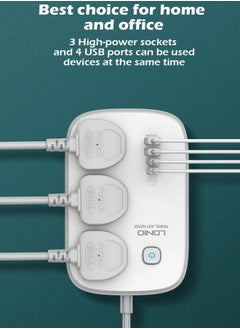 LDNIO Universal 3 Outlet Power Extension 2 USB 2PD Port Multi Power Strip Plug Boar Extension Socket  - Image 3