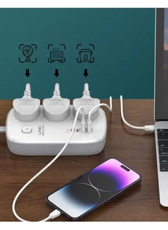 LDNIO Universal 3 Outlet Power Extension 2 USB 2PD Port Multi Power Strip Plug Boar Extension Socket  - Image 2