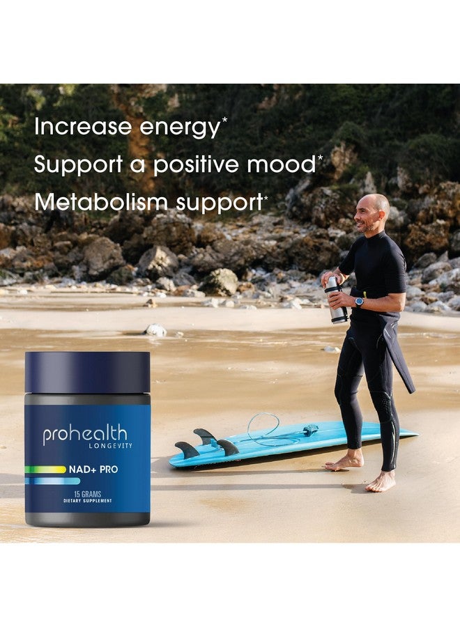 ProHealth بروهيلث NAD+ برو (15 جرام) - تعزيز NAD - مسحوق نيكوتيناميد أدينين ثنائي النوكليوتيد النقي المتاح حيوياً لطول العمر - Image 2